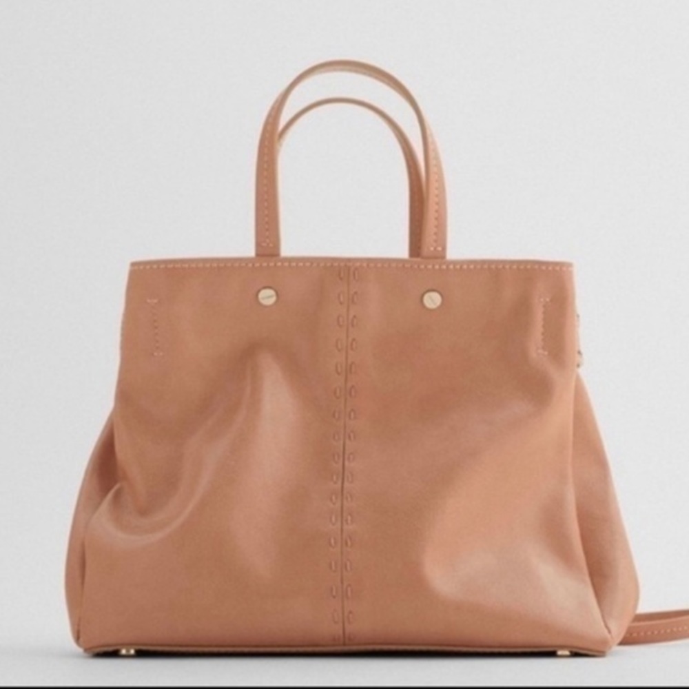ZARA Midi shopper with detailed Top bag - Picture 2 of 4